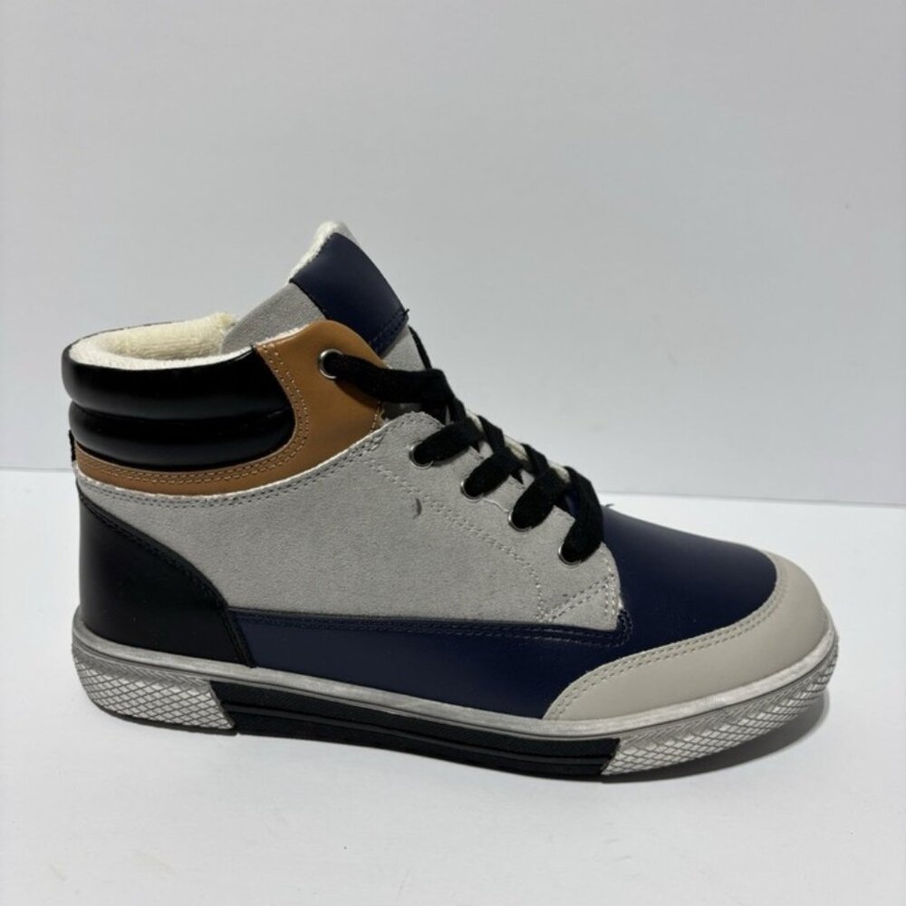 Steve Madden Kids’ Browe, Navy High Top Sneakers, Girls’ Size 3 M